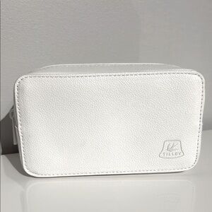 Tilley White Faux Leather Cosmetic Pouch Or Belt Bag NWT